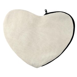 Eruceky 5 pieces fabric pencil case, heart-shaped, painting, DIY fabric pencil case, fabric bag, pencil case, suitable for pencil cases, cosmetic bags, storage bags, beige, Casual