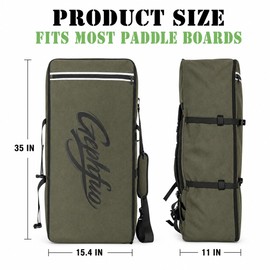 Modoker Inflatable Stand Up Paddle Board Bag, 2-in-1 110L Large Capacity Paddle Board Backpack with Padded Shoulder Straps, Water Resistant SUP Travel Bag for Pump, Paddle Board& Accessories,Green
