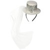 Mini Sequinned Top Hat on Head Band with Veil, Novelty