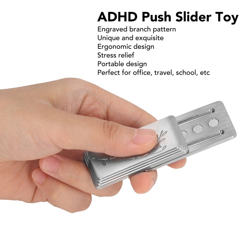 Metal ADHD Autism Push Slider Toy Adult Office Anxiety Stress