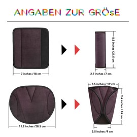 AMUSEPROFI One set of belt pads for children, children belt protective cover, belt protector with padding for children and babies, Enhance Comfort, black