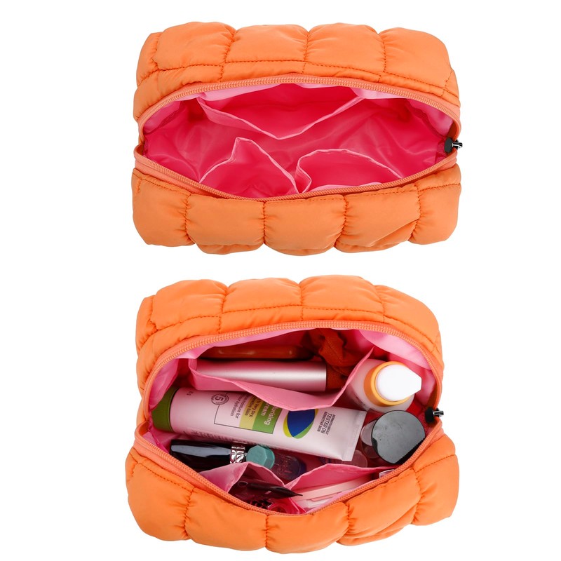 E-Tree Cute Makeup Bag,Quilted Cosmetic Bag,Make up Pouch for Purse,Toiletry