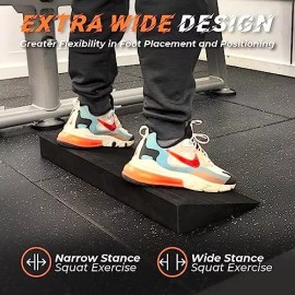 Actomall Squat Wedge Block Large One-Piece Squat Wedge Slant Board for Squats Heel