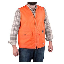 HD Blaze Orange Hunting Vest, Briarproof, Made in U.S.A. (Medium)