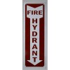 Buildingsigns.com Fire Hydrant Arrow Down Sign Sign (White, Reflective !!,