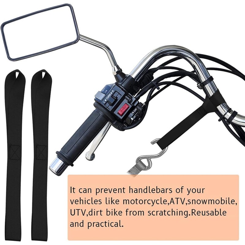 Walquicks 6 Pieces Black Soft Loop Tie Down Straps, Heavy