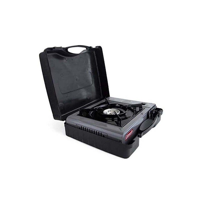 Coleman Portable 1-Burner Butane Gas Stove with Carry Case, Gray,