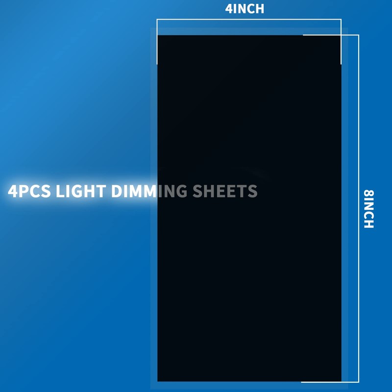 Birllaid Light Dimming Stickers,4Pcs Light Blocking Stickers LED Cover Filters,