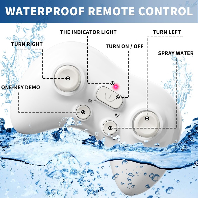 BLmukce 2.4GHz Remote Control Shark Toy for Pool, 1:18 Scale
