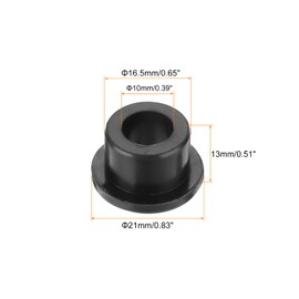 QUARKZMAN Pack of 15 Rubber Grommets Diameter 16.5 mm x ID 10 mm x H 12 mm Cable Grommet Waterproof Cable Grommets Rubber Grommets for Electrical Wire Cable Protection Black