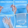 100 Pcs Disposable Shower Caps - Unisex Multipurpose Plastic Waterproof