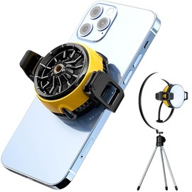 Mobile Phone Cooler - Rakizbe Portable Cellphone Semiconductor Cooling Backclip Radiator Fan for Gaming/Tiktok Live/Vlog, Support 58-98mm Wide Smartphone