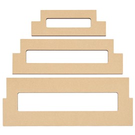 BENECREAT 3Pcs Ribbon Measuring Board, MDF Ribbon Ruler for 6/8/10/12/13/14 Inch Ribbon Making, Arts and Craft Supplies