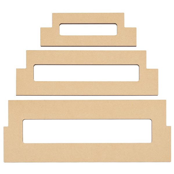 BENECREAT 3Pcs Ribbon Measuring Board, MDF Ribbon Ruler for 6/8/10/12/13/14