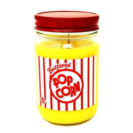 Buttered Popcorn Candle ~ All Natural Premium Soy Candles ~ Movie Night 12oz Jars (Buttered Popcorn)