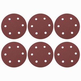 HARFINGTON 12 Pcs 9 Inch Sanding Disc 6 Hole 80 Grit Hook and Loop Sandpaper Random Orbital Sander Pads for Woodworking Automotive Metal Polishing