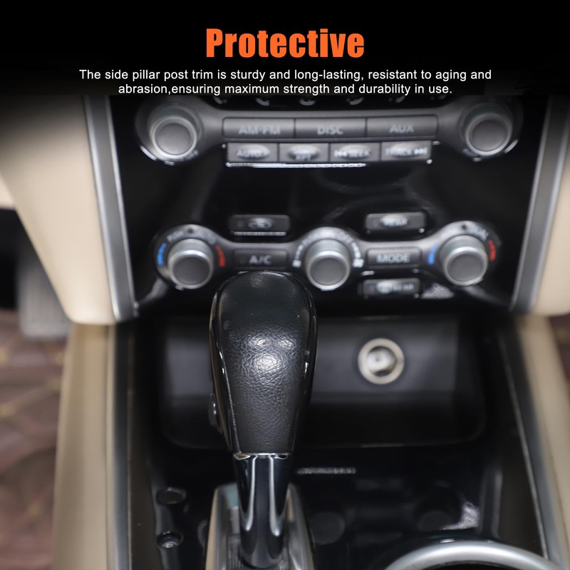 Heutamo Car Gear Shift Knob Cover Trim Compatible with Nissan