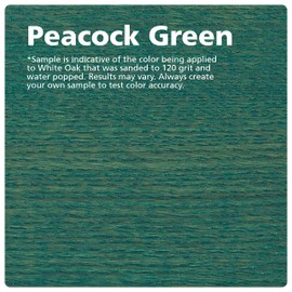 Rubio Monocoat Wood Stain & Finish 175 ft² - Peacock Green | Oil Plus 2C | Quick-Dry, Eco-Friendly Linseed Wood Oil for Indoor Use, Includes Accelerator (Part B) | Protector | 350 ml