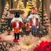 Andiker 6 Pcs Christmas Nutcracker Ornaments, Exquisite Wooden Nutcracker Soldier