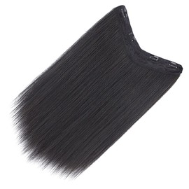 VICASKY Clip in Synthetic Hair Extensions for Women Long Straight Shaped Hair Piece Natural Easy to Style for Daily Wear Parties Cosplay and Festivals