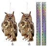 Lifreer Woodpecker Bird Scare Devices, 2PCS Owl Shape Reflective Deterrents