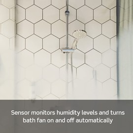 Leviton, Light Almond, Decora In-Wall Humidity Sensor and Fan Control Switch, 1/4 HP, Residential Grade, Single Pole, DHS05-1LT