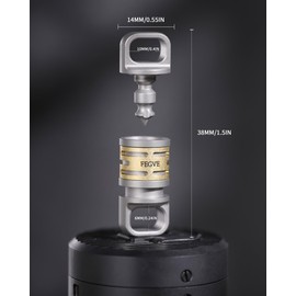 FEGVE Quick Release Keychain with 2/28mm Titanium Key Rings, Swivel Heavy Duty Keychain for Home Car Keys-(Load Bearing: 700kg)