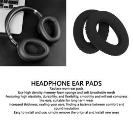 2 Pcs Ear Pads with Memory Foam, Breathable Mesh Fabric Soft Comfortable Ear Cushions Replacement for PXC480 PXC550, Thickened Ear Cushions Cover, Easy Installation