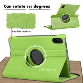 SWEIMEN Case Compatible with Honor Pad X8a 11 Inch Tablet, PU Leather Case 360° Rotatable Multi-Angle Protection Stand Protective Case