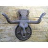 Vintage Cast Iron Antique Style Rustic Bull Steer Door Knocker