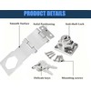 Litensh Hasp Lock Padlock Gate Bolt Door Bolt Lock with