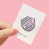 Pointless Meeting Survivor Hard Enamel Pin Funny Work Shield Shape