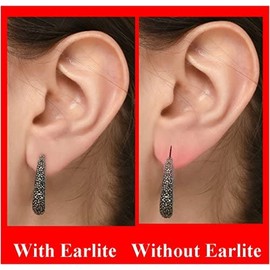 EarLite 180 (60 Ea X 3 packs) Invisible Earring Ear Support Waterproof Patches in ZipLock Pouch - Made in USA
