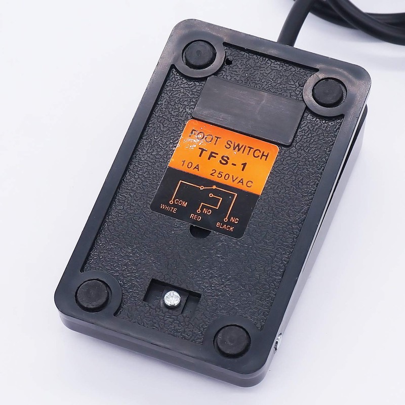 Twidec/10A 250VAC Momentary Nonslip Plastic Foot Pedal Switch SPDT NO