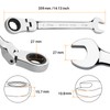 Jetech 27mm Flex-Head Ratcheting Combination Wrench, Premium Industrial Grade Spanner