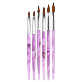 Unbranded 6Pcs Acrylic Nail Art Pen Tips UV Builder Gel Painting Brush Manicure Set Hot US