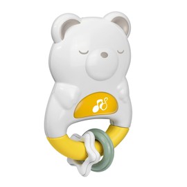 Chicco 2-in-1 Day & Night Bear Rattle, Electronic Rattle with Rings, Lights, Music and Sounds, Baby Toy 0 Months +