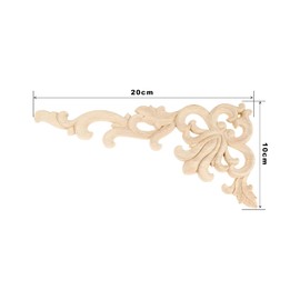 MUXSAM Europäische Art Holzornamente für Möbel Holzschnitzerei Applique Ornament Holz Möbel Wanddeko Holz 2pcs Rechts+Links(Each 1pcs)