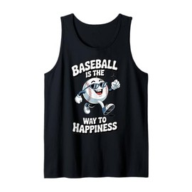 Baseball Is the Way to Happiness Swing, Smile, Repeat Tank Top