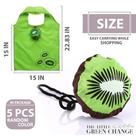 5Pcs Reusable Grocery Bags Foldable - Strong Grocery Tote Bag Reusable Shopping Bags Reusable Washable - Nylon Shopping Tote Grocery Bags - Durable Strawberry Tote Bag Square Tote Bag with Handles