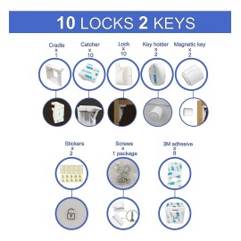 Cerraduras Magnéticas Para Gabinetes De Bebés Y Niños Pestil