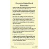 Saint Padre Pio Holy Card -Prayer to Padre Pio