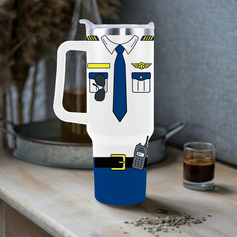 Sxmluedn Pilot Tumbler Cup - 40 Oz Mug with Lid,