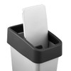 keeeper Premium Waste Bin with Flip Lid, Soft Touch, 10