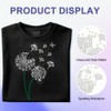 MAYJOYDIY Dandelion Butterfly Rhinestone Iron on Hotfix Transfer Decal Dandelion