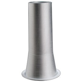 #22 size x 2" Meat Grinder tube horn funnel for filling meat bags Stainless Steel. 3 3/8" base diameter. Fits meat grinders with 3 1/4" round discs