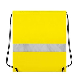 Goldkids - Drawstring Bag with Reflective Drawstring Gym Bag String Swimming Bag Drawstring Backpack Stripes for Gym Swimming Shoe Bag - Yellow - 40 x 35 cm, yellow