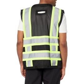 Type O Class 1 Heavy Duty Surveyor Safety Vest with Zipper