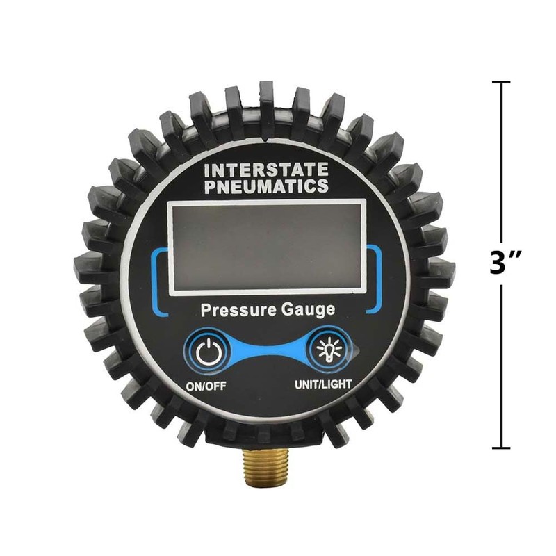 Interstate Pneumatics TG2012-D Round Digital Tire Pressure Gauge 2 Inch
