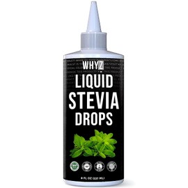 Stevia Liquid Sweetener Drops 8 Fl Oz, Pure Stevia Zero Calorie Sweetener 1,183 Servings